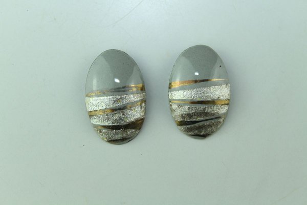 Enamel Earclips by Atelier Casanova for Atelier Casanova, 1950s, Set of 2-ZWH-738088