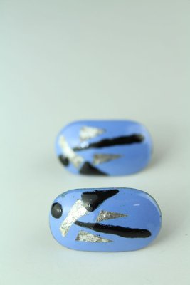 Enamel Earclips by Atelier Casanova for Atelier Casanova, 1950s, Set of 2-ZWH-738087