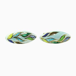 Enamel Earclips by Atelier Casanova for Atelier Casanova, 1950s, Set of 2-ZWH-738090