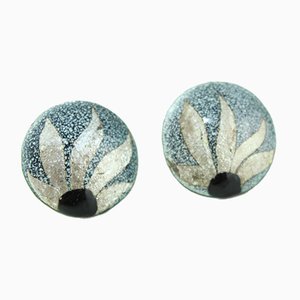 Enamel Earclips by Atelier Casanova for Atelier Casanova, 1950s, Set of 2-ZWH-738093