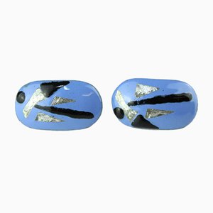 Enamel Earclips by Atelier Casanova for Atelier Casanova, 1950s, Set of 2-ZWH-738087