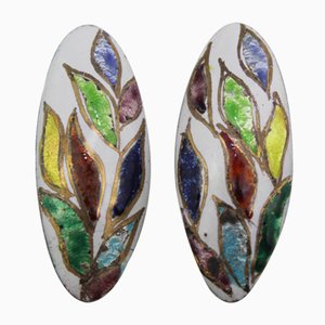 Enamel Earclips from Atelier Casanova, 1950s, Set of 2-ZWH-786967