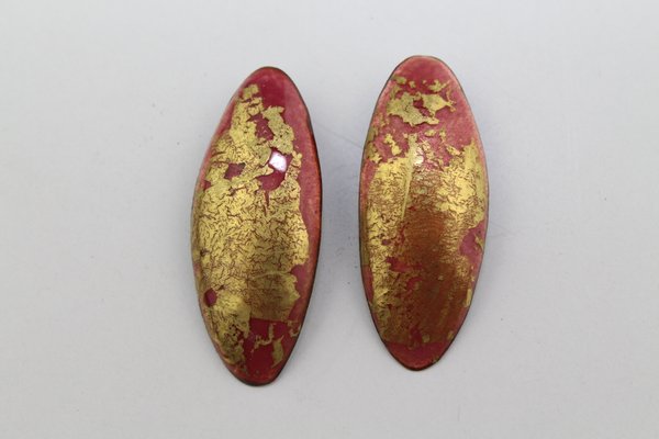 Enamel Earclips from Atelier Casanova, 1950s, Set of 5-ZWH-787002