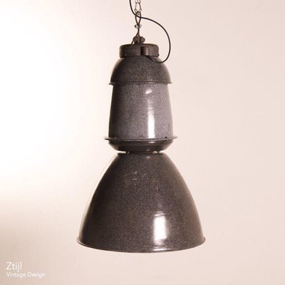 Enamel Factory Lamp from EFC, 1950s-ZT-1057363