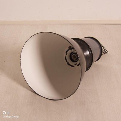 Enamel Factory Lamp from EFC, 1950s-ZT-1057363