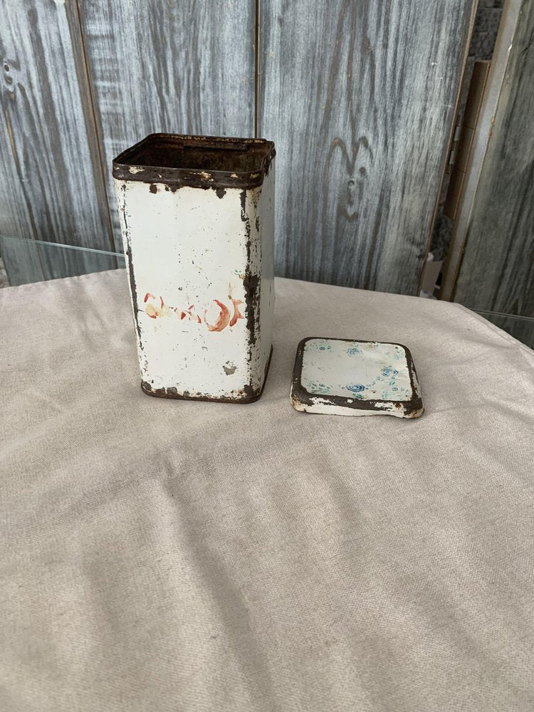 Enamel Flour Container, 1950s-OXJ-1754245