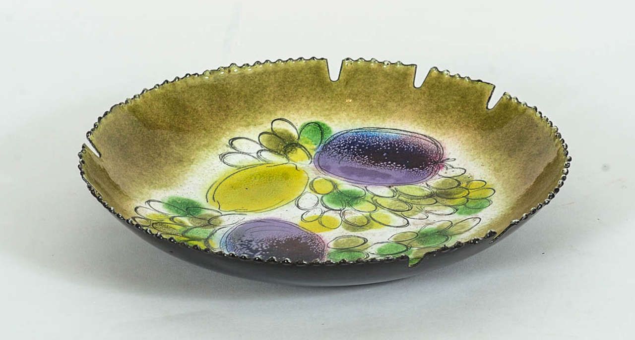 Enamel Platter by Curtis Jeré, 1970s