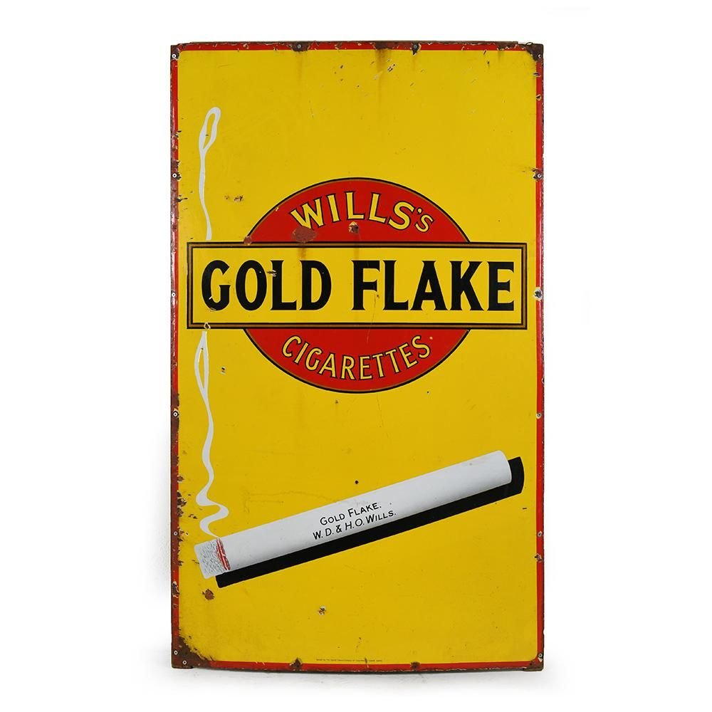 Enamel Sign Advertising Gold Flake