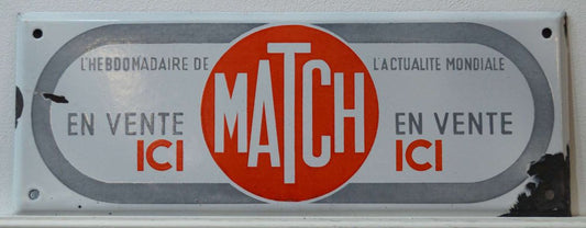 Enamel Sign from Match, 1940s