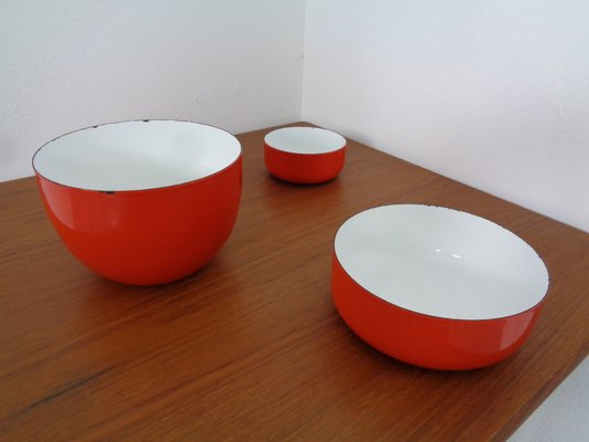 Enameled Bowl by Kaj Franck for Arabia, 1960s, Set of 3-RDW-1027404