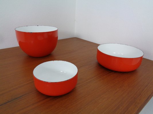 Enameled Bowl by Kaj Franck for Arabia, 1960s, Set of 3-RDW-1027404