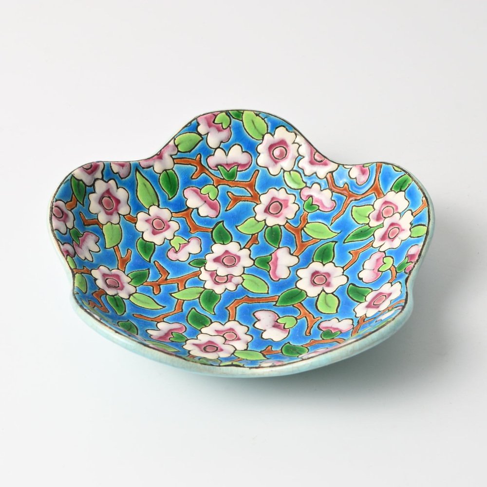 Enameled Ceramic Bowl from Longwy, 1930s