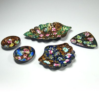 Enameled Copper Bowls, 1960s, Set of 5-GIW-877503