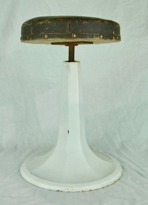 Enameled Metal Dental Stool, 1940s-ROJ-724964