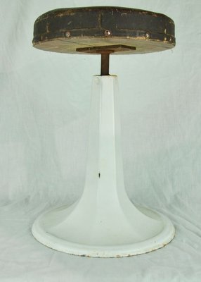 Enameled Metal Dental Stool, 1940s-ROJ-724964