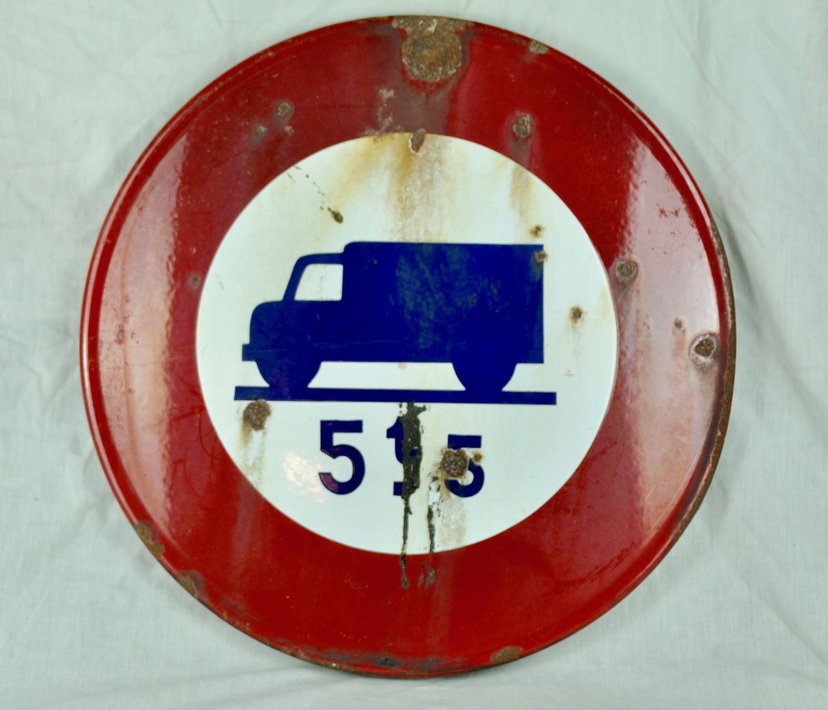 Enameled Metal Traffic Sign, 1964