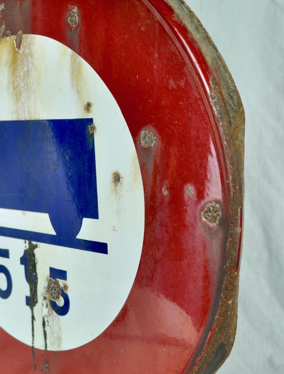 Enameled Metal Traffic Sign, 1964