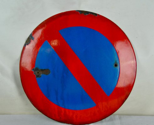 Enameled No Parking Sign, 1950s-ROJ-614370