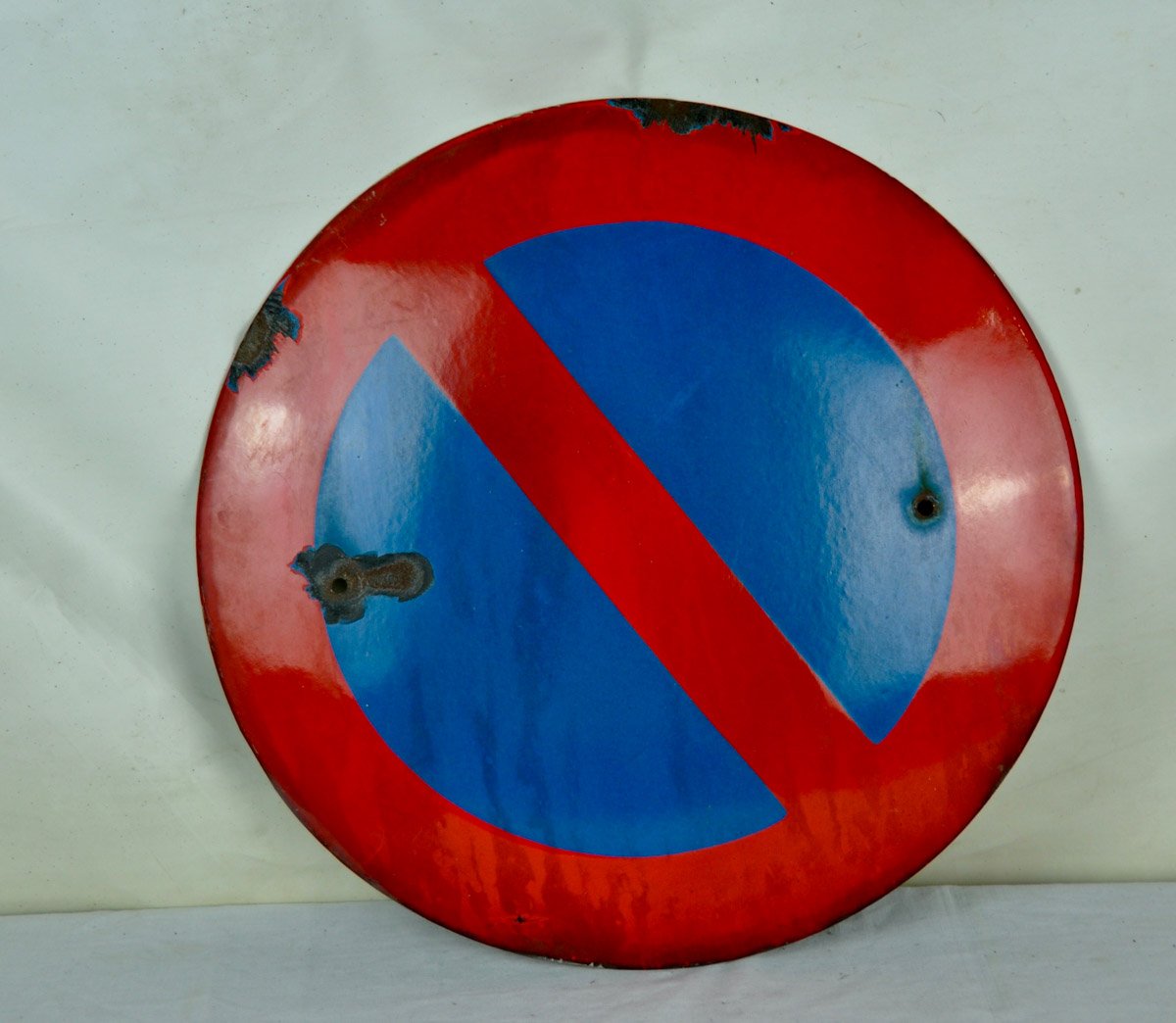 Enameled No Parking Sign, 1950s