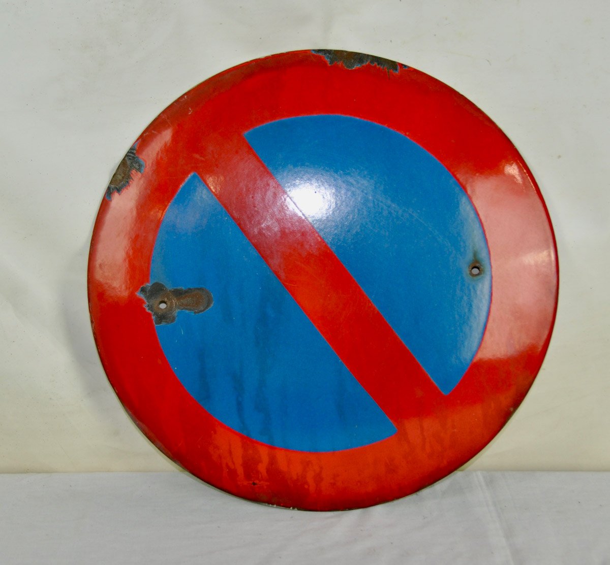 Enameled No Parking Sign, 1950s