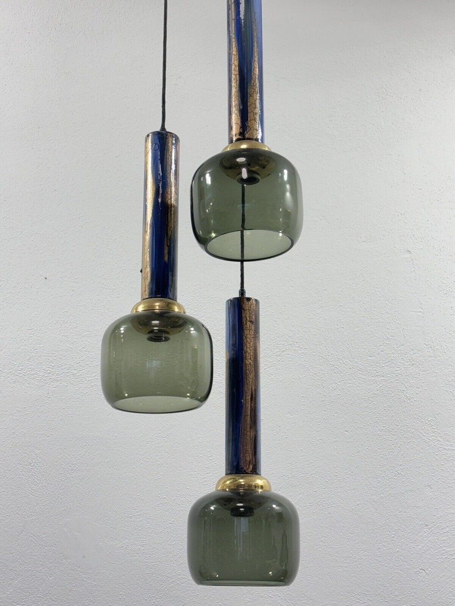 Enamelled Ceiling Light attributed to Angelo Brotto for Esperia Illuminazioni, 1970s