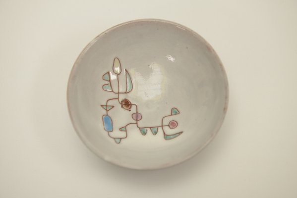 Enamelled Ceramic Bowl by Jean Rivier, Vallauris, 1950s-NEN-2022905