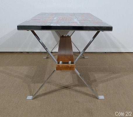 Enamelled Ceramic Coffee Table, 1960s-RVK-1176410