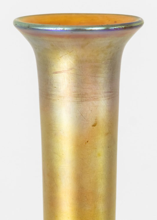 Enamelled Glass and Copper Tiffany Vase