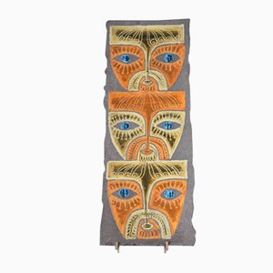 Enamelled Lava Wall Panel by Jean Jaffeux, 1950s-SSK-846786