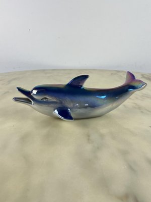 Enamelled Porcelain Dolphin, Italy, 1950s-YST-1737392