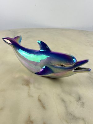 Enamelled Porcelain Dolphin, Italy, 1950s-YST-1737392