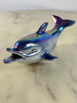 Enamelled Porcelain Dolphin, Italy, 1950s-YST-1737392