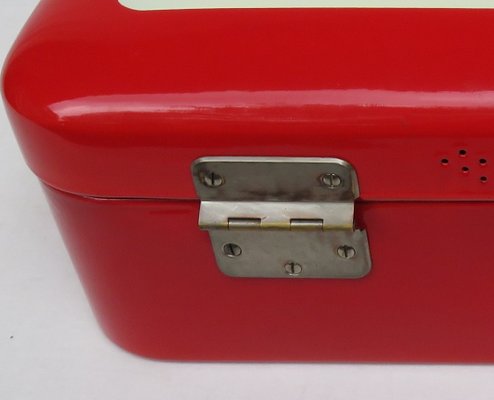 Enamelled Red Bread Box, 1940s-EY-1010626