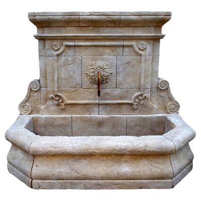 End 20th Century Large French Fountain in Limestone-FDW-2019662