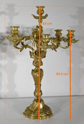 End of 19th Century Louis XV Gilded Bronze Candelabra-RVK-1718256