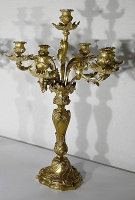 End of 19th Century Louis XV Gilded Bronze Candelabra-RVK-1718256