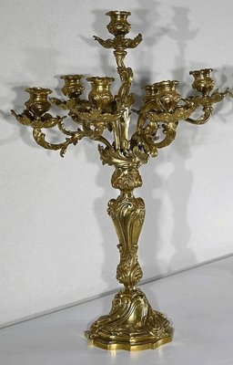 End of 19th Century Louis XV Gilded Bronze Candelabra-RVK-1718256