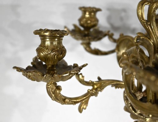 End of 19th Century Louis XV Gilded Bronze Candelabra-RVK-1718256