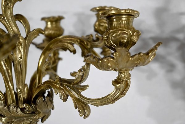 End of 19th Century Louis XV Gilded Bronze Candelabra-RVK-1718256