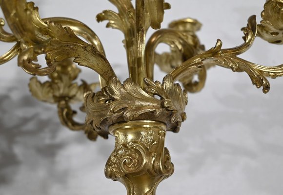 End of 19th Century Louis XV Gilded Bronze Candelabra-RVK-1718256