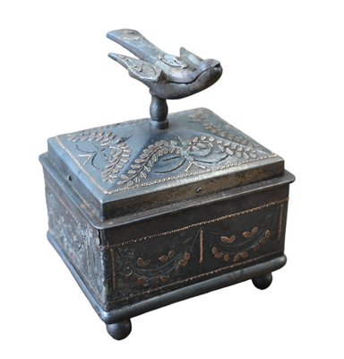 End of the 18th Century Steel Sewing Box from Imperial Manufacture of Tula, Russia-RIK-1814040