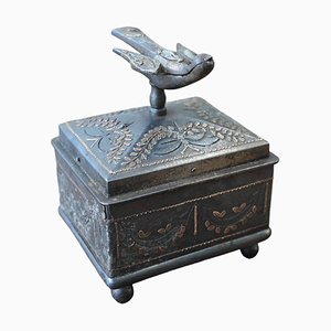 End of the 18th Century Steel Sewing Box from Imperial Manufacture of Tula, Russia-RIK-1814040