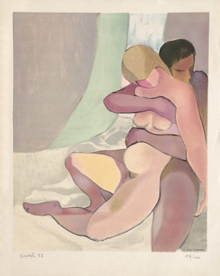 Endel Koks, Couple, 1975, Lithograph on Arches Paper-FMZ-1145525