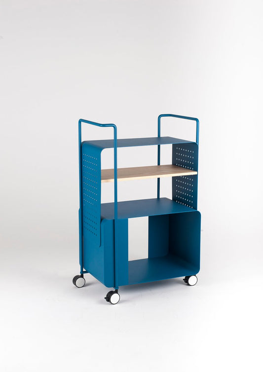 ENGIOI Blue RAL 5009 Trolley by Lucio Curcio & Luca Binagnlia for Formae