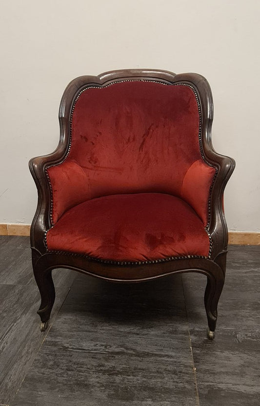 English Armchair on Wheels, Late 18th Century