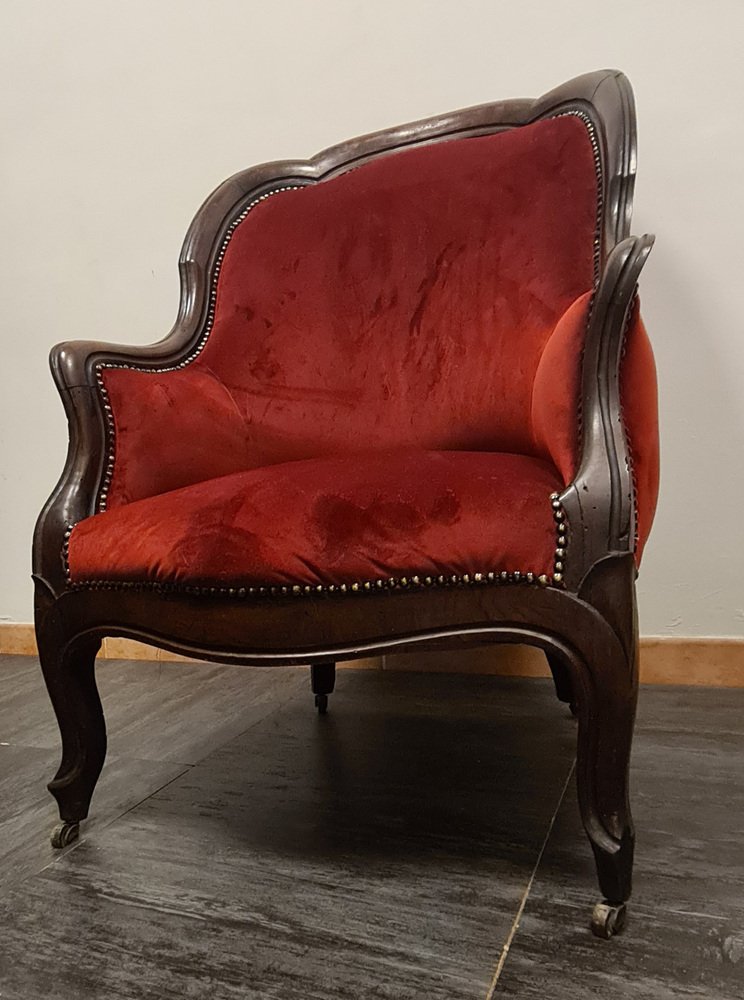 English Armchair on Wheels, Late 18th Century