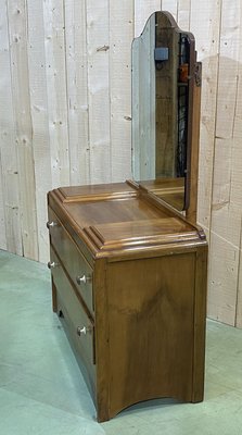 English Art Deco Walnut Dressing Table, 1930s-QYF-862171