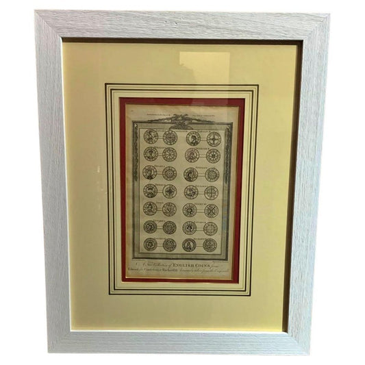 English Artist, New Collection of English Coins, 19th Century, Print, Framed