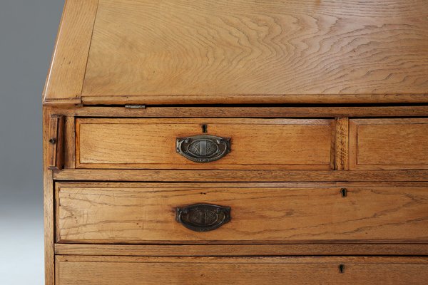 English Arts and Crafts Secretary Bookcase, 1910s-YSY-1754390