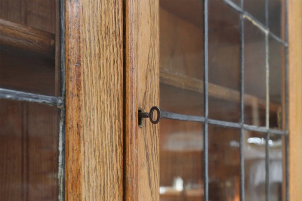 English Arts and Crafts Secretary Bookcase, 1910s-YSY-1754390